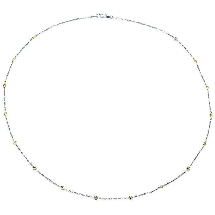 096 cttw Delicate Handmade 16Diamond Necklace deBebians Necklaces