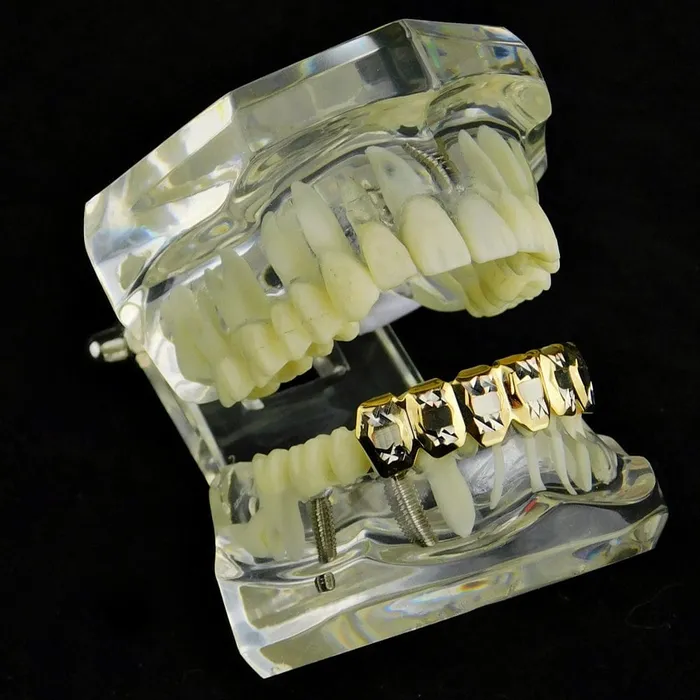 14K Gold Plated Deep DiamondCut Bottom Grillz Bling Cartel Admin Rings