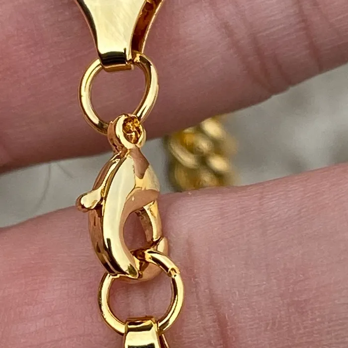 18K Gold Plated Iced Mariners Cross Jesus Anchor Chain Necklace 30 Bling Cartel Admin Necklaces