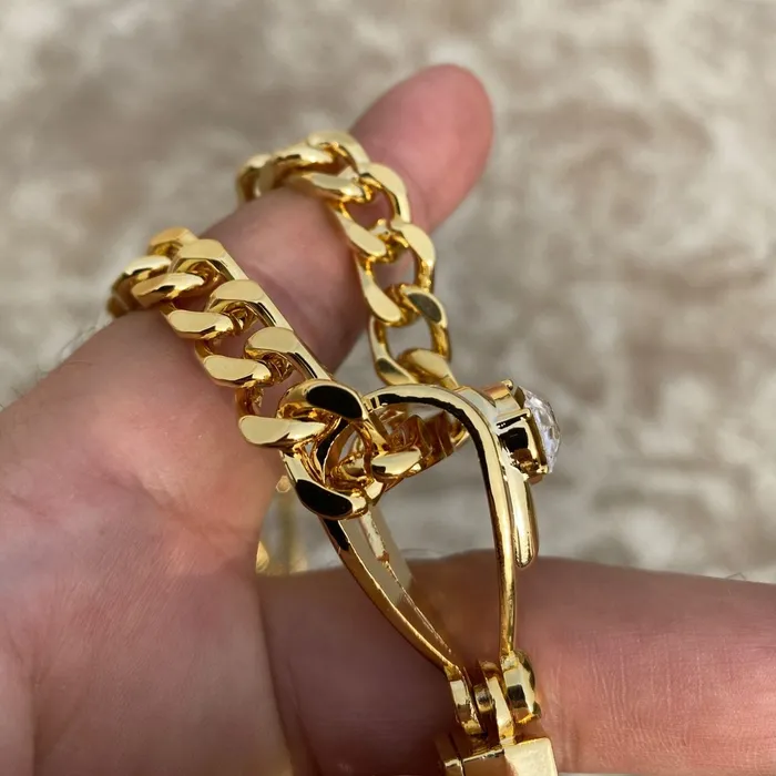 18K Gold Plated Iced Mariners Cross Jesus Anchor Chain Necklace 30 Bling Cartel Admin Necklaces