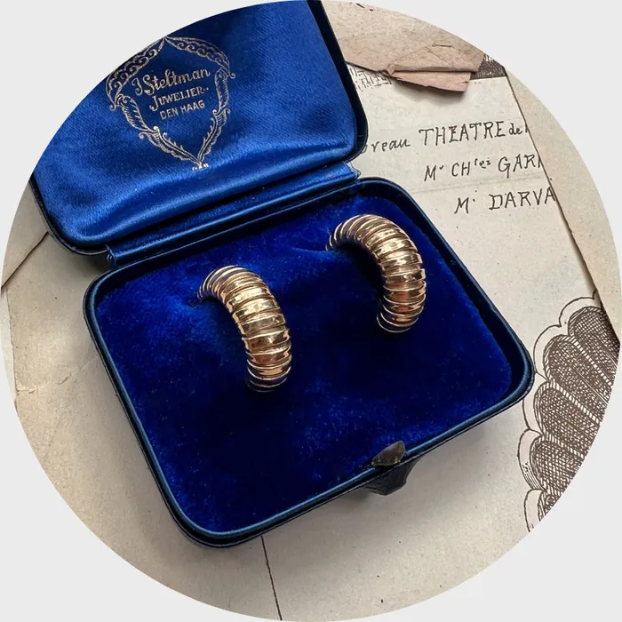 21stfinds Earrings Retro Rose Gold Tubogas Hoop Earrings