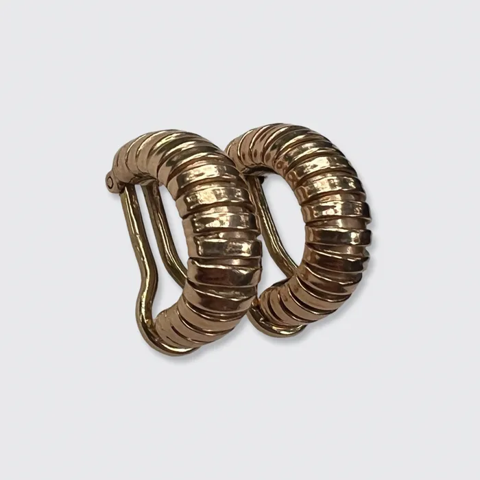 21stfinds Earrings Retro Rose Gold Tubogas Hoop Earrings 21stfinds Earrings Retro Rose Gold Tubogas Hoop Earrings