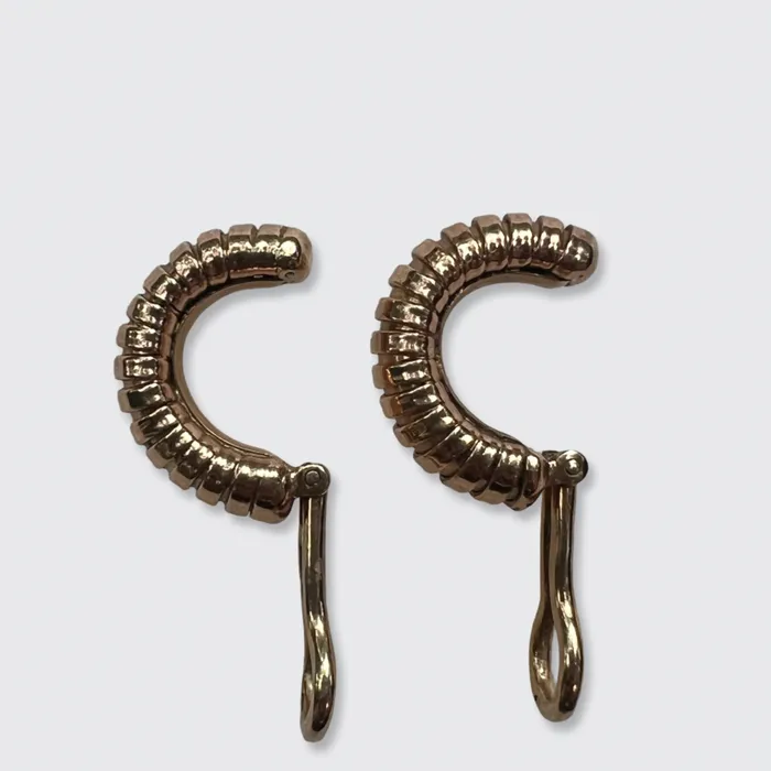 21stfinds Earrings Retro Rose Gold Tubogas Hoop Earrings 21stfinds Earrings Retro Rose Gold Tubogas Hoop Earrings