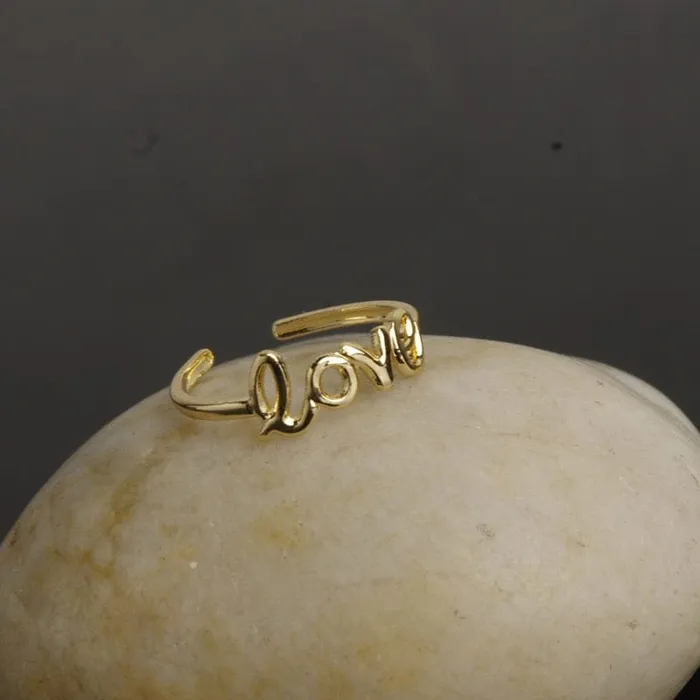 2pcs LOVE Adjustable Toe Ring VVS Jewelry Rings
