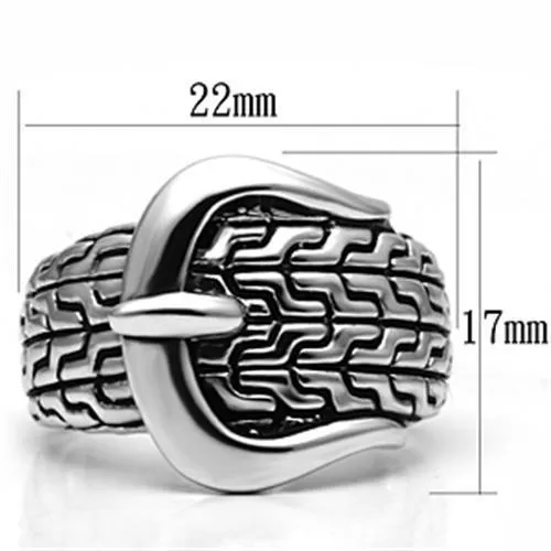 3W238 Rhodium Brass Ring with No Stone Alamode Rings