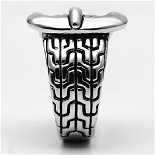 3W238 Rhodium Brass Ring with No Stone Alamode Rings