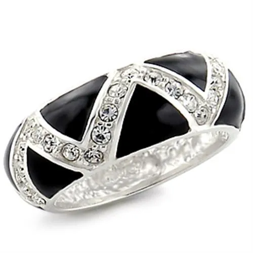 Alamode 32615 HighPolished 925 Sterling Silver Ring with Top Grade Crystal in Clear Rings Alamode 32615 HighPolished 925 Sterling Silver Ring with Top Grade Crystal in Clear Rings