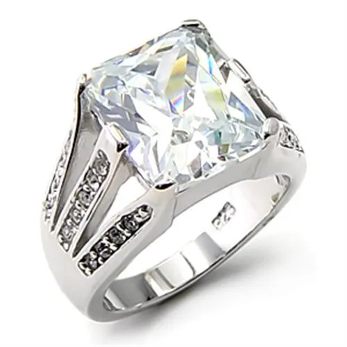 Alamode 7X291 Rhodium 925 Sterling Silver Ring with AAA Grade CZ in Clear Rings Alamode 7X291 Rhodium 925 Sterling Silver Ring with AAA Grade CZ in Clear Rings