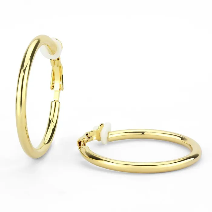 Alamode Earrings LO4682 Gold Brass Earrings with No Stone