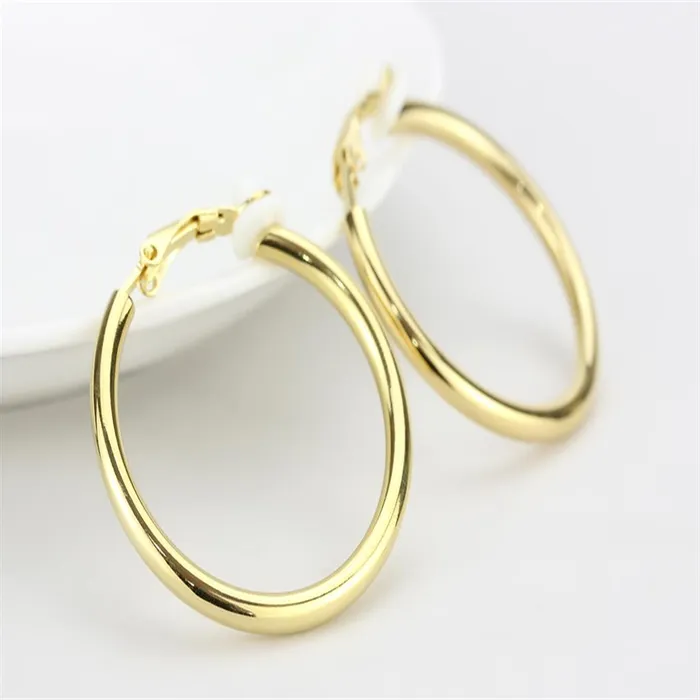 Alamode Earrings LO4682 Gold Brass Earrings with No Stone