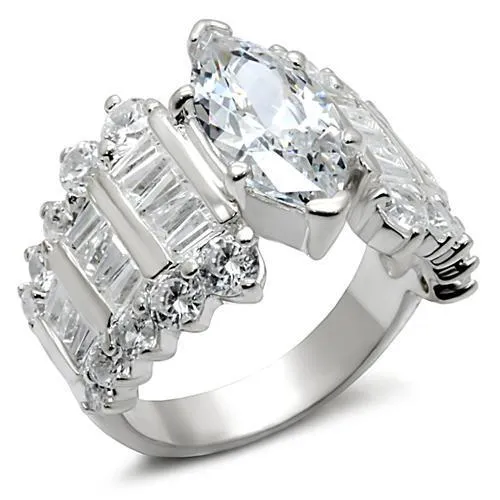 Alamode LOS269 Rhodium 925 Sterling Silver Ring with AAA Grade CZ in Clear Rings Alamode LOS269 Rhodium 925 Sterling Silver Ring with AAA Grade CZ in Clear Rings