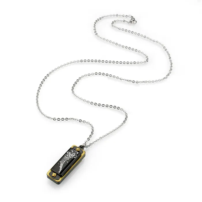 Alamode Necklaces TK3936 Two Tone IP Gold Ion Plating Stainless Steel Chain Pendant with NoStone in No Stone