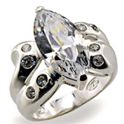 Alamode Rings 32127 HighPolished 925 Sterling Silver Ring with AAA Grade CZ in Clear Alamode Rings 32127 HighPolished 925 Sterling Silver Ring with AAA Grade CZ in Clear
