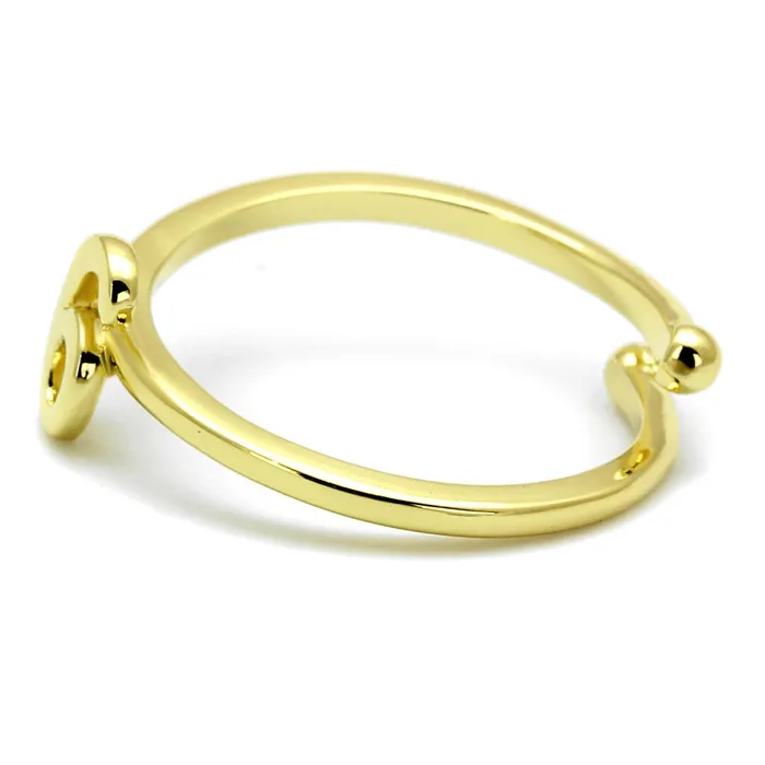 Alamode Rings LO4034 Flash Gold Brass Ring with No Stone