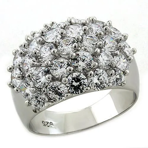 Alamode Rings LOAS1303 Rhodium 925 Sterling Silver Ring with AAA Grade CZ in Clear Alamode Rings LOAS1303 Rhodium 925 Sterling Silver Ring with AAA Grade CZ in Clear