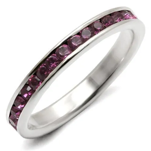 Alamode Rings LOAS915 HighPolished 925 Sterling Silver Ring with Top Grade Crystal in Amethyst Alamode Rings LOAS915 HighPolished 925 Sterling Silver Ring with Top Grade Crystal in Amethyst
