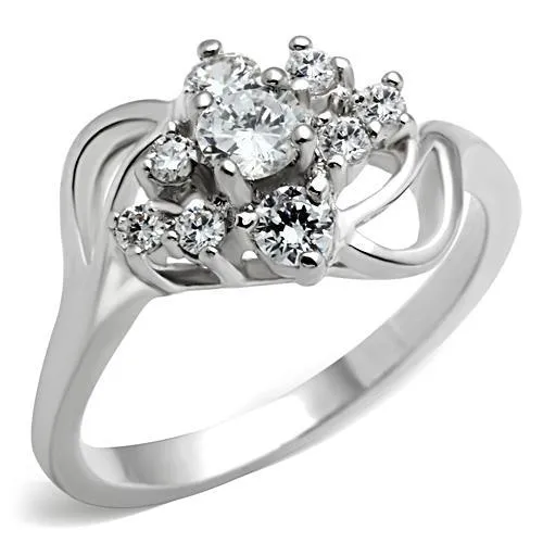 Alamode Rings SS032 Silver 925 Sterling Silver Ring with AAA Grade CZ in Clear Alamode Rings SS032 Silver 925 Sterling Silver Ring with AAA Grade CZ in Clear