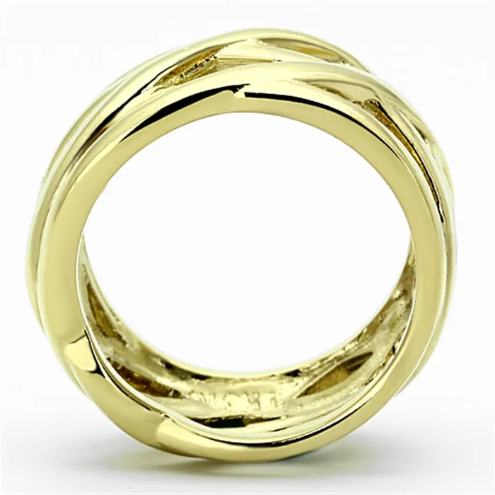 Alamode Rings TK1107 IP GoldIon Plating Stainless Steel Ring with No Stone