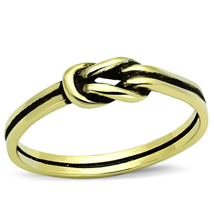 Alamode Rings TK1239G IP GoldIon Plating Stainless Steel Ring with No Stone