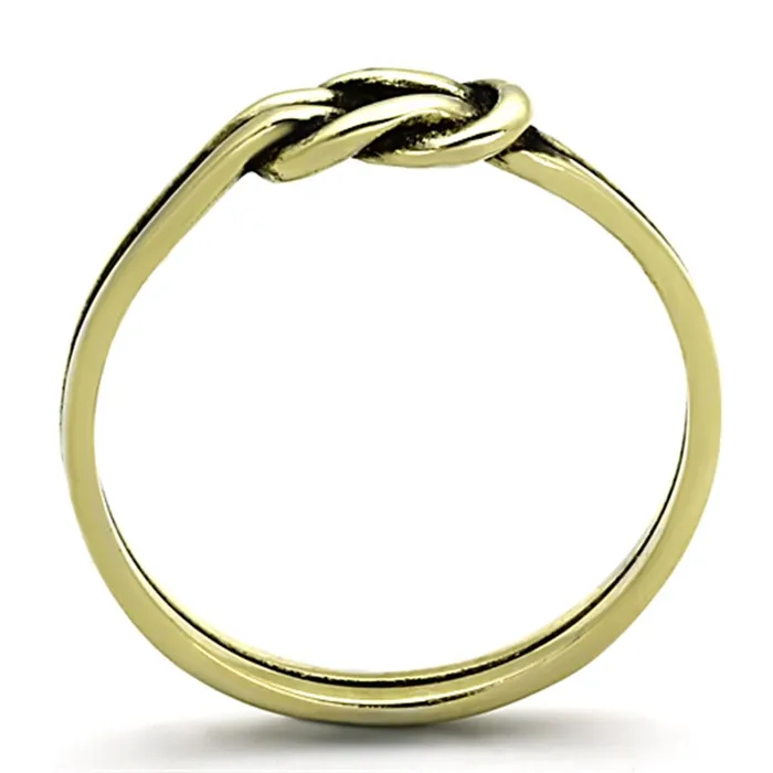 Alamode Rings TK1239G IP GoldIon Plating Stainless Steel Ring with No Stone