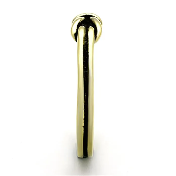 Alamode Rings TK1239G IP GoldIon Plating Stainless Steel Ring with No Stone