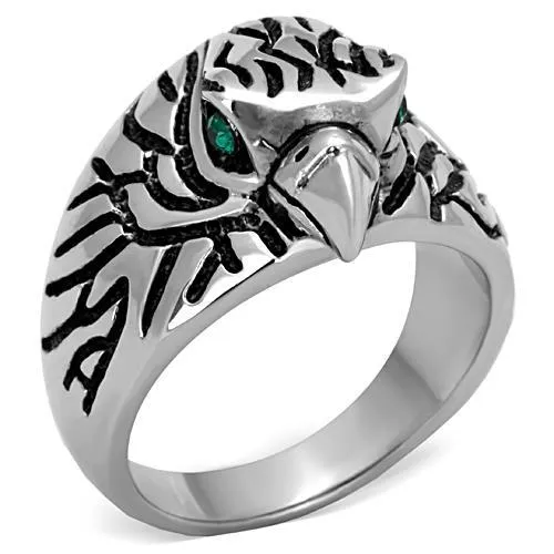 Alamode Rings TK1600 High polished no plating Stainless Steel Ring with Top Grade Crystal in Emerald Alamode Rings TK1600 High polished no plating Stainless Steel Ring with Top Grade Crystal in Emerald