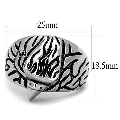 Alamode Rings TK1600 High polished no plating Stainless Steel Ring with Top Grade Crystal in Emerald