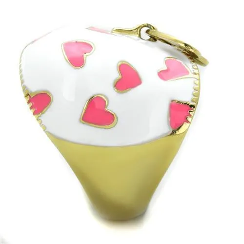 Alamode Rings TK1622 IP GoldIon Plating Stainless Steel Ring with Epoxy in Multi Color