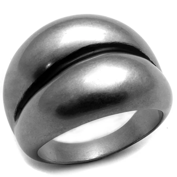 Alamode Rings TK2415 Antique Silver Stainless Steel Ring with No Stone