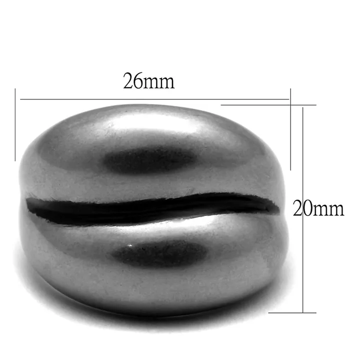 Alamode Rings TK2415 Antique Silver Stainless Steel Ring with No Stone