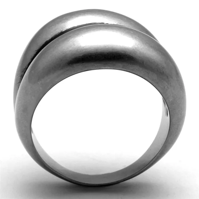 Alamode Rings TK2415 Antique Silver Stainless Steel Ring with No Stone