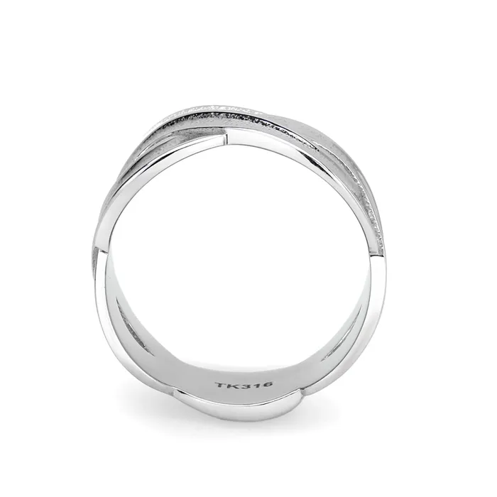 Alamode Rings TK3866 High polished no plating Stainless Steel Ring with NoStone in No Stone