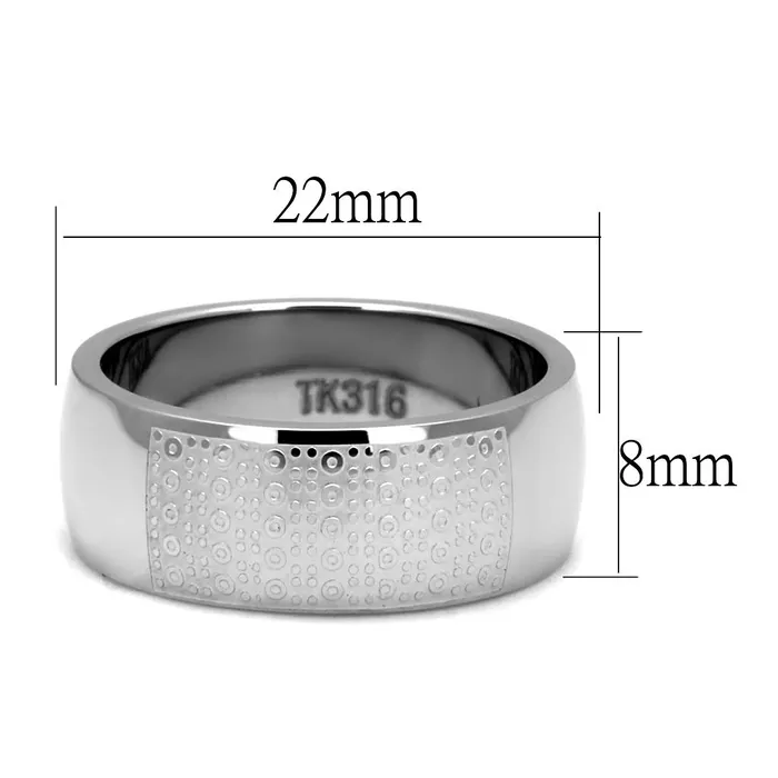 Alamode TK2945 High polished no plating Stainless Steel Ring with No Stone Rings