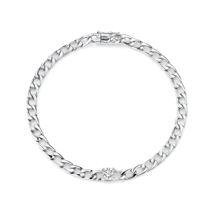 anitako Bracelets CHAIN BRACELET WITH ROUND DIAMOND CENTER