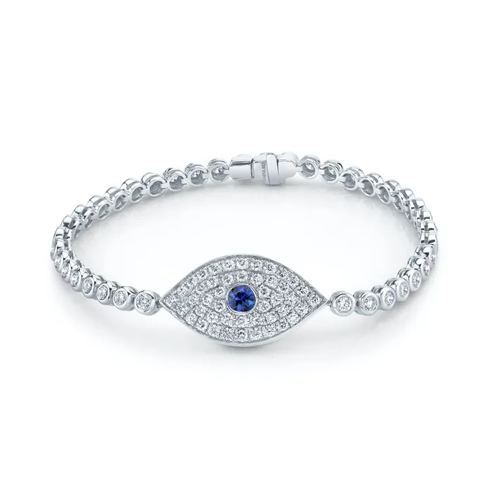 anitako Bracelets EVIL EYE BRACELET WITH BLUE SAPPHIRE EYE
