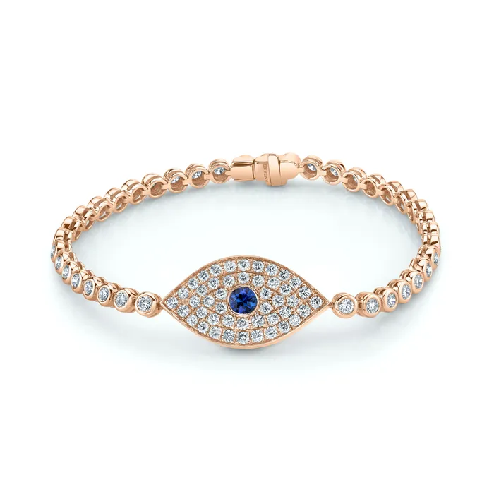 anitako Bracelets EVIL EYE BRACELET WITH BLUE SAPPHIRE EYE