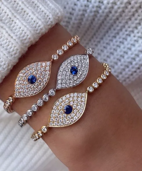 anitako Bracelets EVIL EYE BRACELET WITH BLUE SAPPHIRE EYE