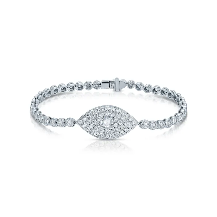 anitako Bracelets EVIL EYE BRACELET WITH ROSE CUT DIAMOND
