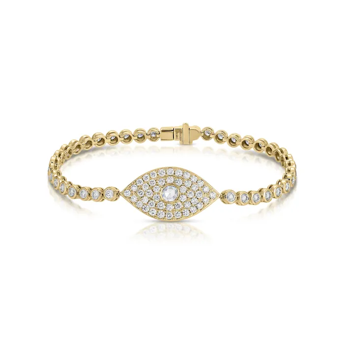 anitako Bracelets EVIL EYE BRACELET WITH ROSE CUT DIAMOND