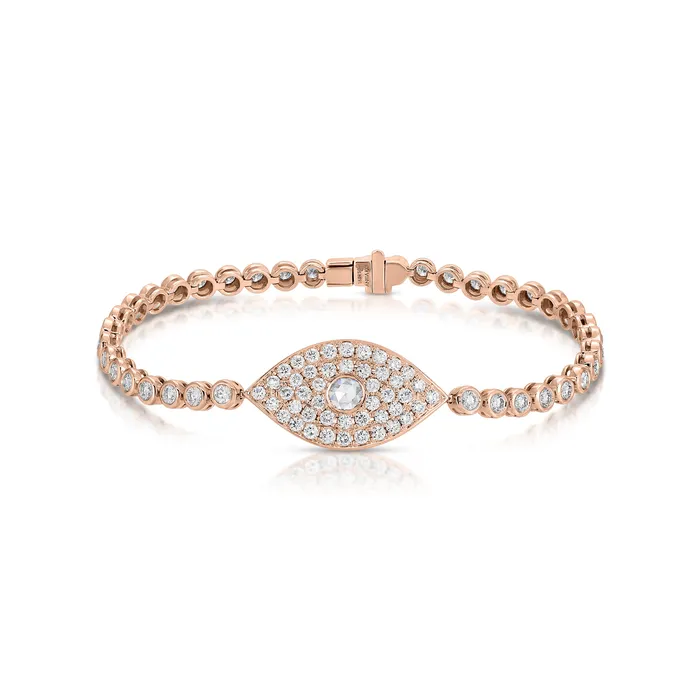 anitako Bracelets EVIL EYE BRACELET WITH ROSE CUT DIAMOND