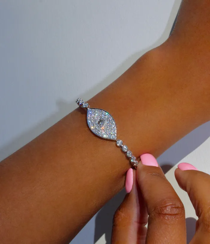 anitako Bracelets EVIL EYE BRACELET WITH ROSE CUT DIAMOND