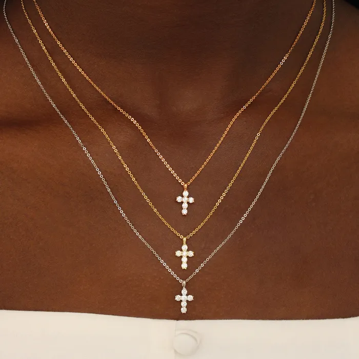 anitako Necklaces DIAMOND CROSS NECKLACE
