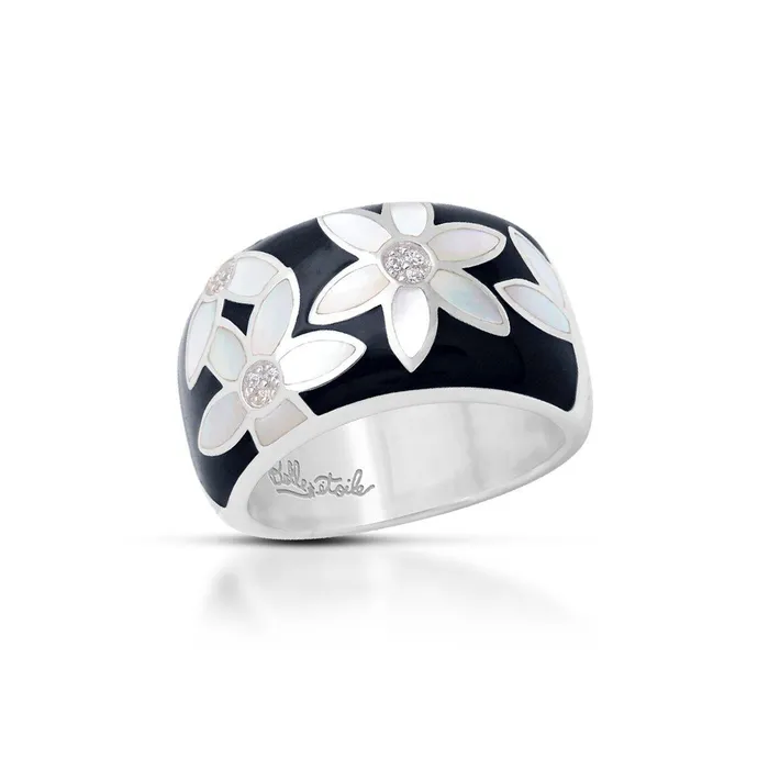 Belle Etoile Belle Etoile Moonflower Ring Black Rings