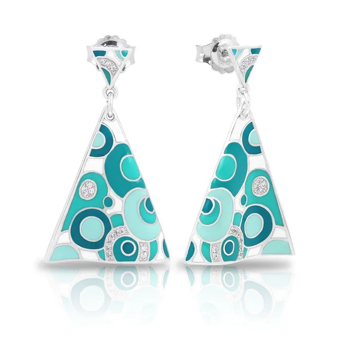 Belle Etoile Groovy Earrings White Aqua Belle Etoile Earrings