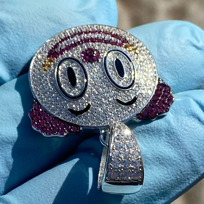 Bling Cartel Admin 925 Sterling Silver Clown Emoji Pendant CZ Iced Flooded Out Necklaces Bling Cartel Admin 925 Sterling Silver Clown Emoji Pendant CZ Iced Flooded Out Necklaces
