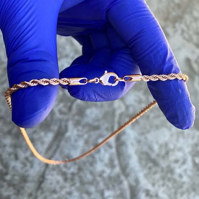 Bling Cartel Admin Necklaces 14K Rose Gold Plated Rope Chain Necklace 24 x 3MM Bling Cartel Admin Necklaces 14K Rose Gold Plated Rope Chain Necklace 24 x 3MM