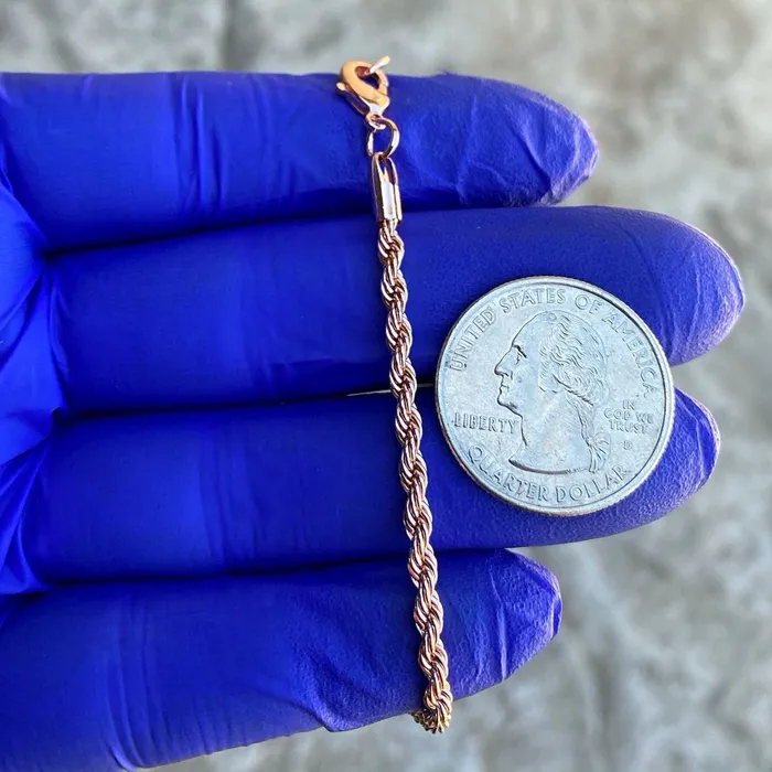Bling Cartel Admin Necklaces 14K Rose Gold Plated Rope Chain Necklace 24 x 3MM Bling Cartel Admin Necklaces 14K Rose Gold Plated Rope Chain Necklace 24 x 3MM