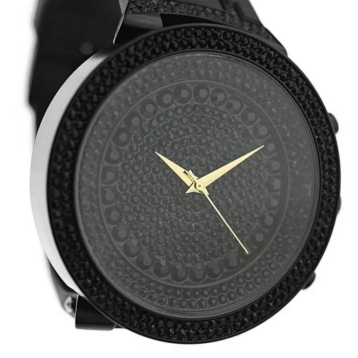 Bling Cartel Admin Watches Black Stones Huge Round Watch