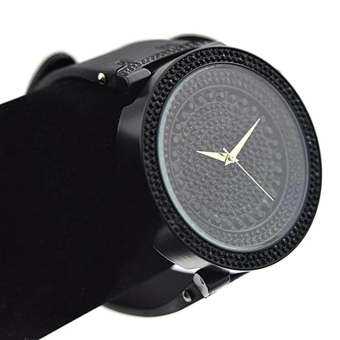 Bling Cartel Admin Watches Black Stones Huge Round Watch