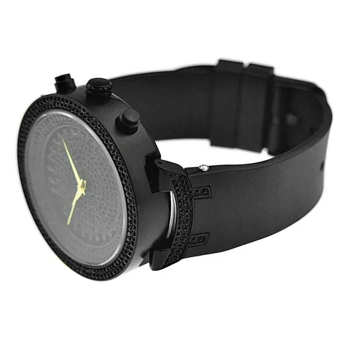 Bling Cartel Admin Watches Black Stones Huge Round Watch